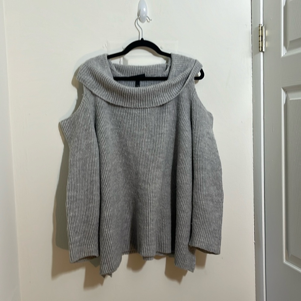 LANE BRYANT Cold Shoulder Cowl Neck Sweater